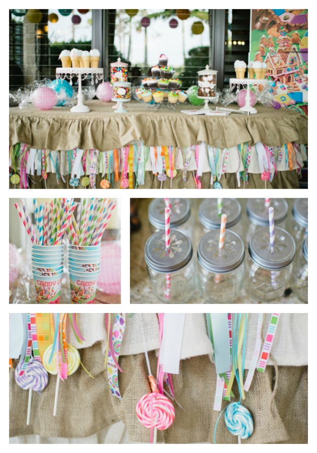 candyland buffet table