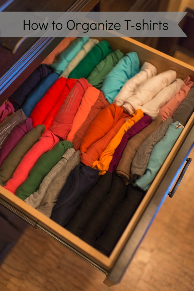 how to organize tshirts