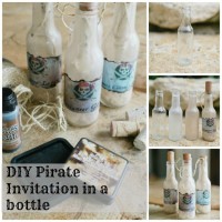 How to make a Pirate Party Invitation in a bottle
